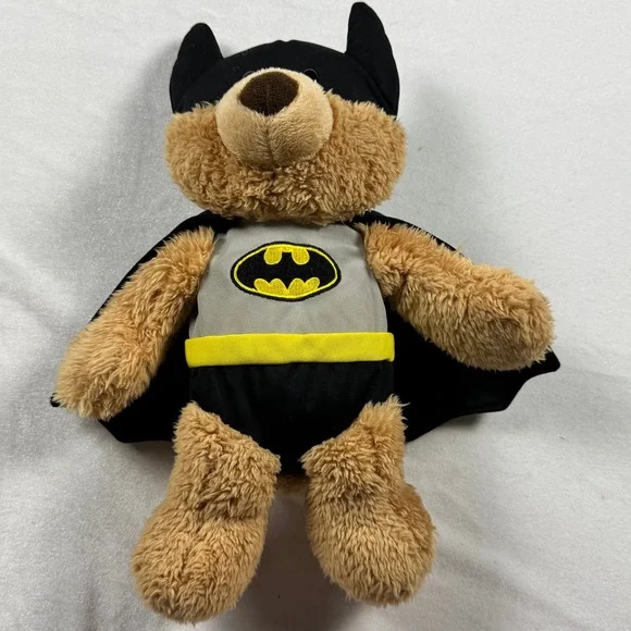 Gund DC Comics Batman Malone Teddy Bear Plush 4056393 Brown Black Grey 12" - Picture 1 of 9
